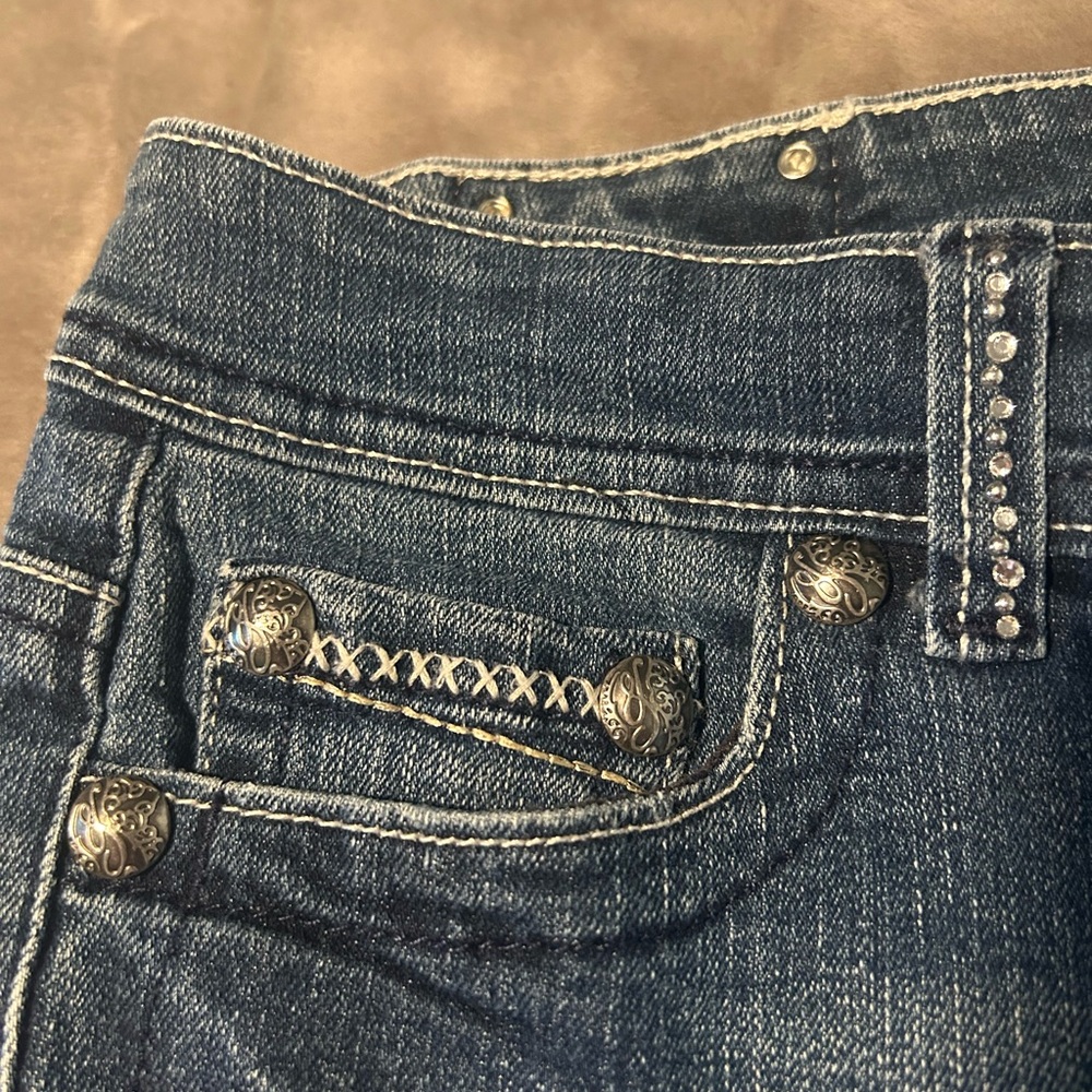 Style & Co. Dark Blue Embroidered Jeans - Picture 5 of 7